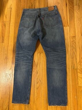 Levis 501 Button Fly Regular Fit Straight Leg Denim Blue Jeans Men's Size 30x31